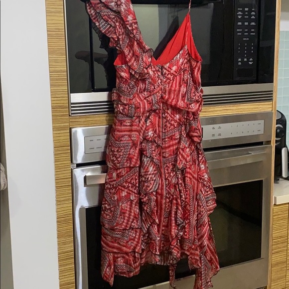 ISABEL MARANT Enta Dress in Red Paisley Bandana - Picture 8 of 11